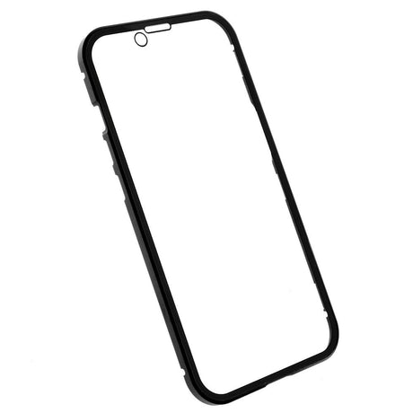 iPhone 14 360⁰ Magnetisk Cover m. Glas Forside & Bagside - Sort