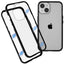 iPhone 14 360⁰ Magnetisk Cover m. Glas Forside & Bagside - Sort