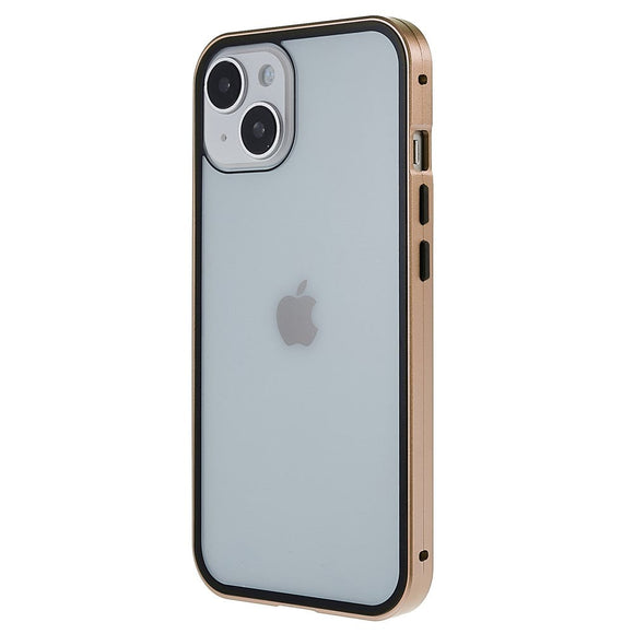 iPhone 14 360⁰ Magnetisk Cover m. Glas Forside & Bagside - Guld