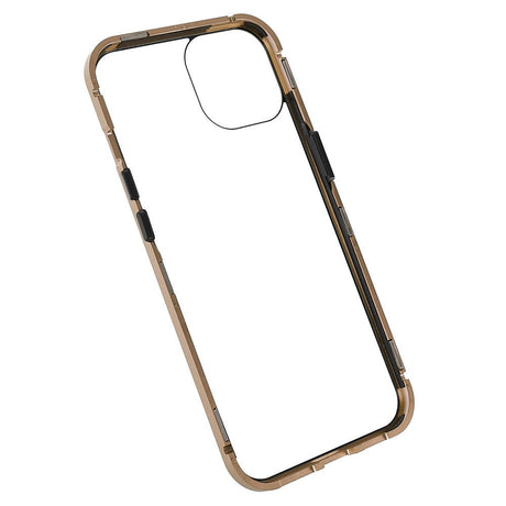iPhone 14 360⁰ Magnetisk Cover m. Glas Forside & Bagside - Guld
