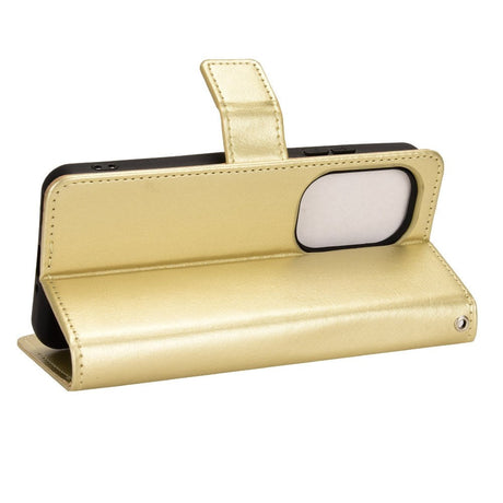 Asus Zenfone 10 / 9 Læder Cover m. Pung og Ståfunktion - Guld