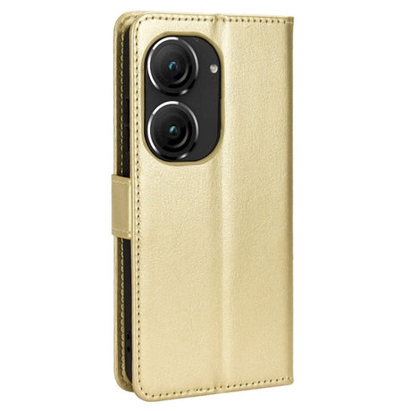 Asus Zenfone 10 / 9 Læder Cover m. Pung og Ståfunktion - Guld
