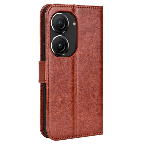 Asus Zenfone 10 / 9 Læder Cover m. Pung og Ståfunktion - Brun