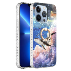 iPhone 14 Pro Fleksibel Plastik Cover m. Finger Ring - Hval