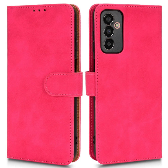 Samsung Galaxy M13 Læder Cover m. Pung og Magnetisk Luk - Lyserød