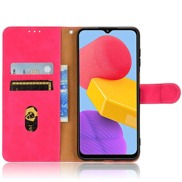 Samsung Galaxy M13 Læder Cover m. Pung og Magnetisk Luk - Lyserød