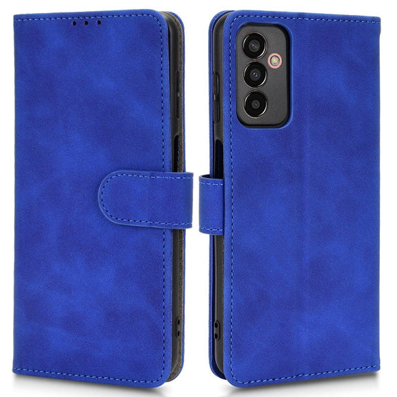Samsung Galaxy M13 Læder Cover m. Pung og Magnetisk Luk - Blå
