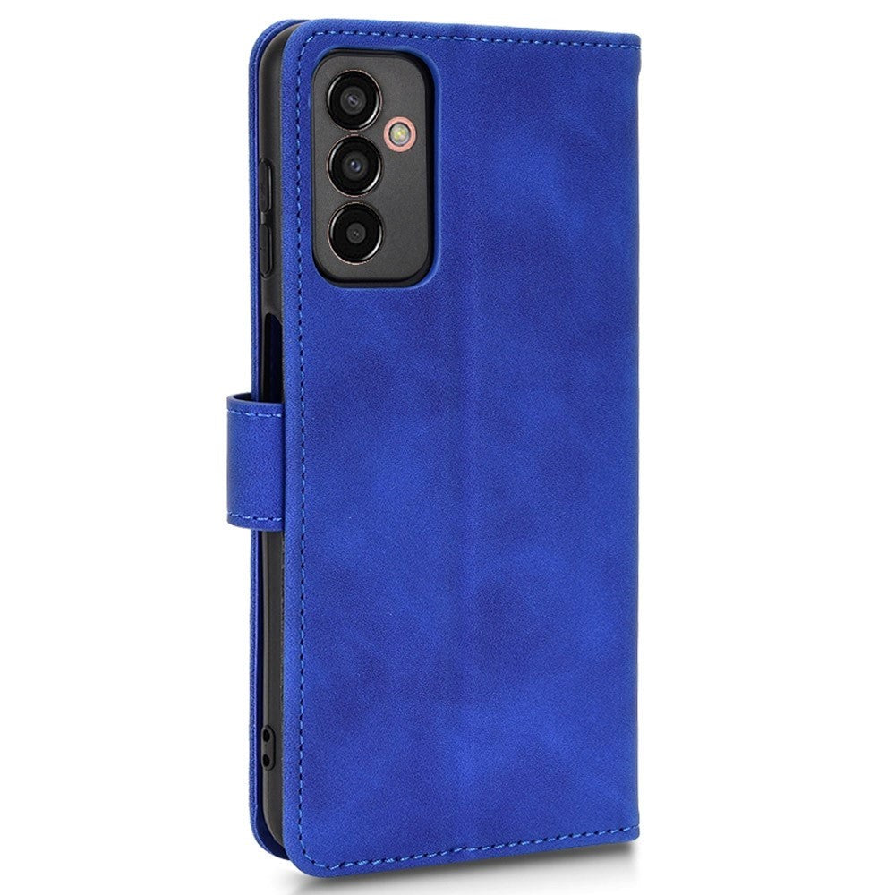 Samsung Galaxy M13 Læder Cover m. Pung og Magnetisk Luk - Blå