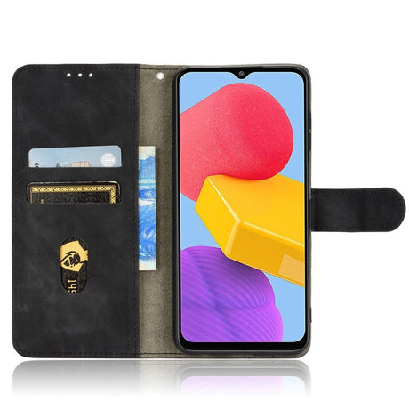 Samsung Galaxy M13 Læder Cover m. Pung og Magnetisk Luk - Sort
