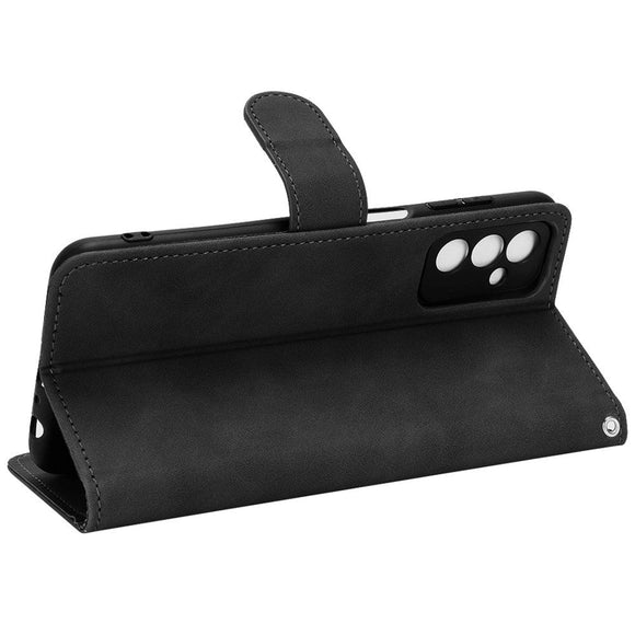 Samsung Galaxy M13 Læder Cover m. Pung og Magnetisk Luk - Sort