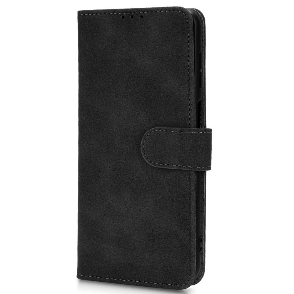 Samsung Galaxy M13 Læder Cover m. Pung og Magnetisk Luk - Sort