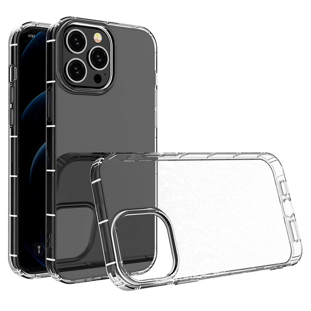 iPhone 14 Pro Fleksibel Plastik Airbag Cover - Gennemsigtig