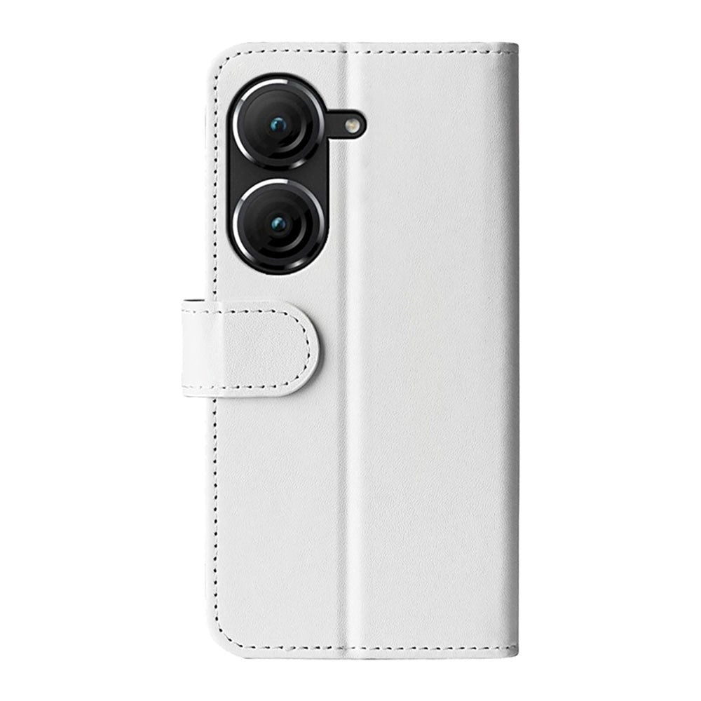 Asus Zenfone 9 Neutralt Læder Cover m. Pung - Hvid