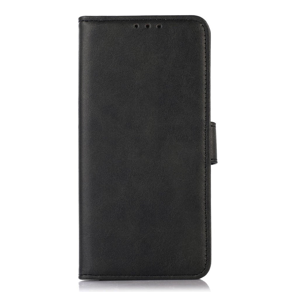 OnePlus 10T Læder Cover m. Pung & Magnetisk Luk - Sort