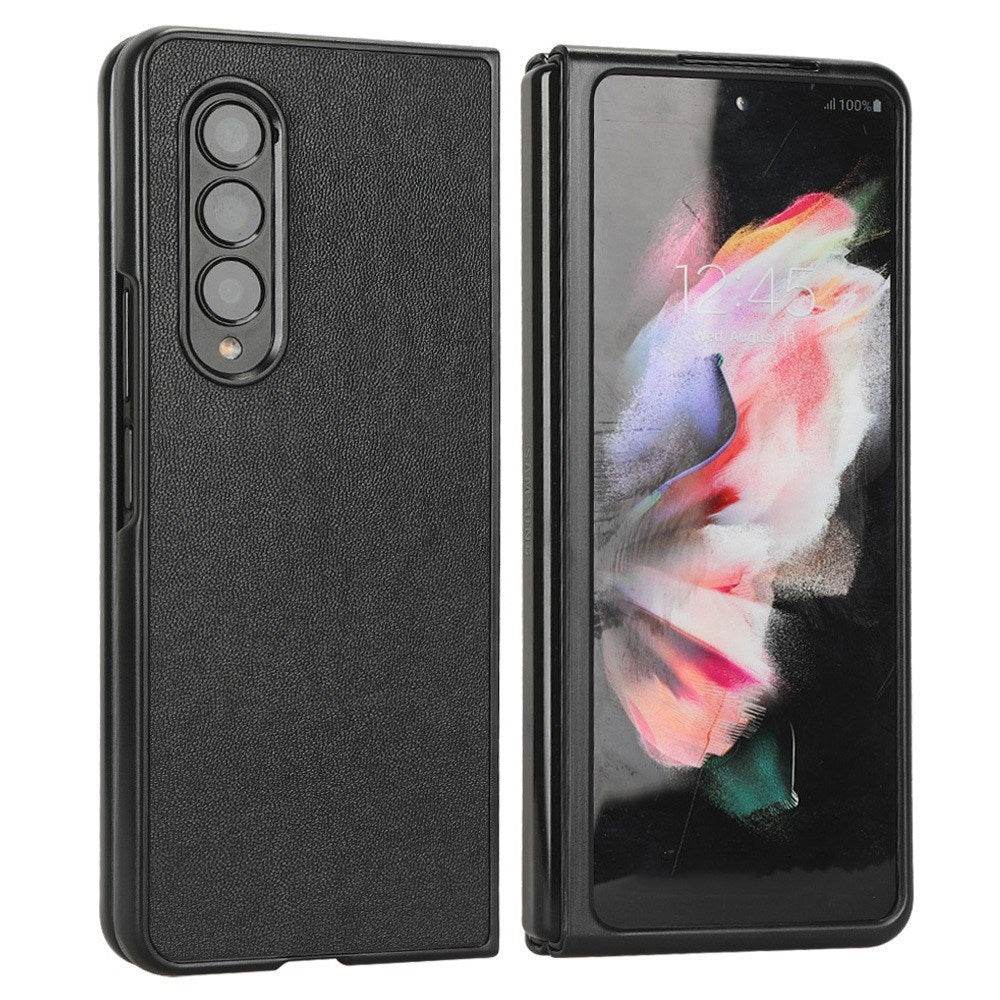 EIDERWOOD Samsung Galaxy Z Fold4 (5G) Kunstlæderbelagt Plastik Cover - Sort