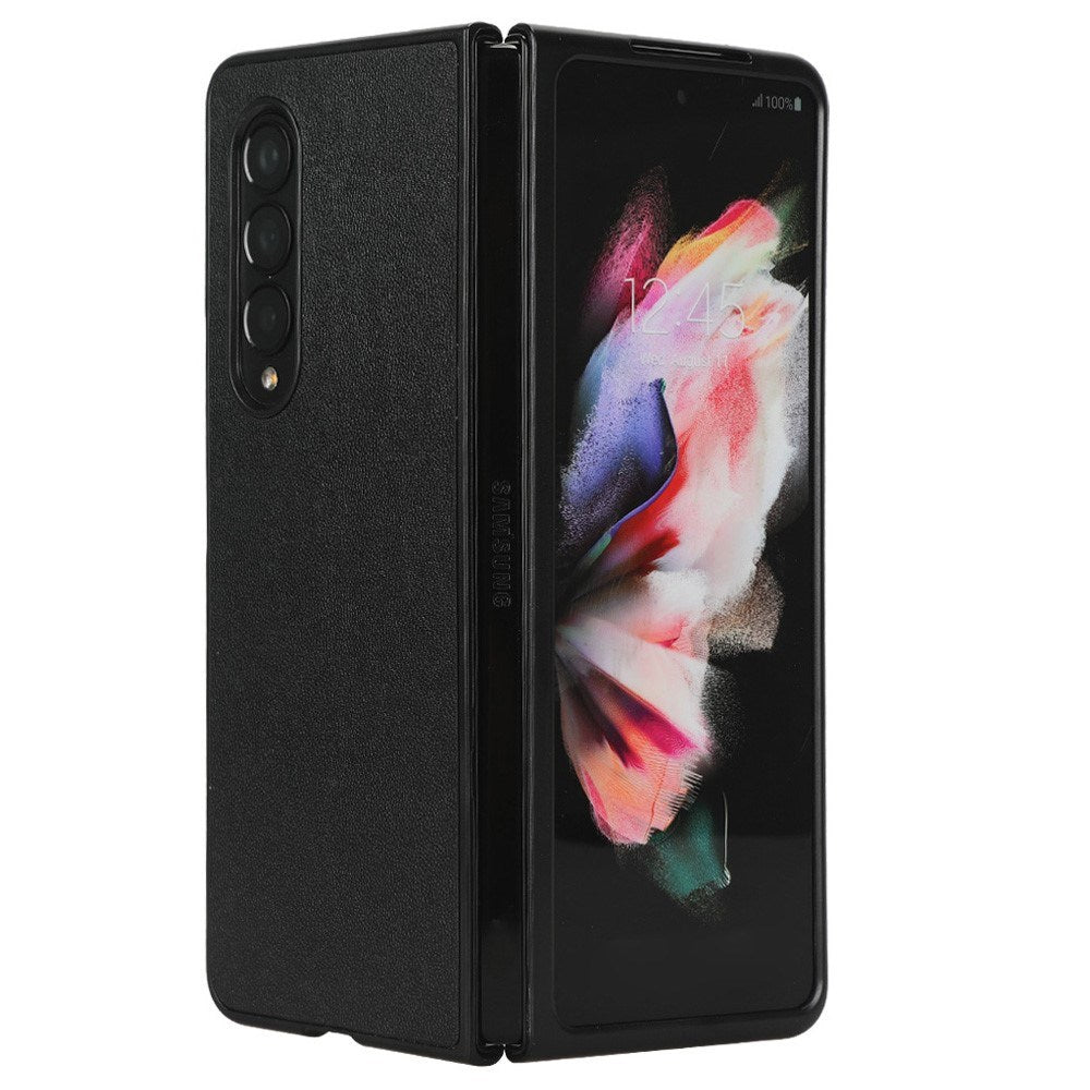 EIDERWOOD Samsung Galaxy Z Fold4 (5G) Kunstlæderbelagt Plastik Cover - Sort