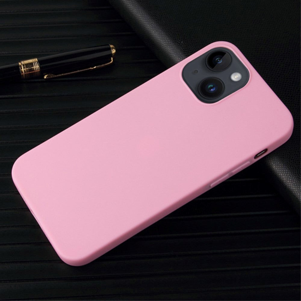 iPhone 14 Fleksibelt Plastik Cover - Lyserød