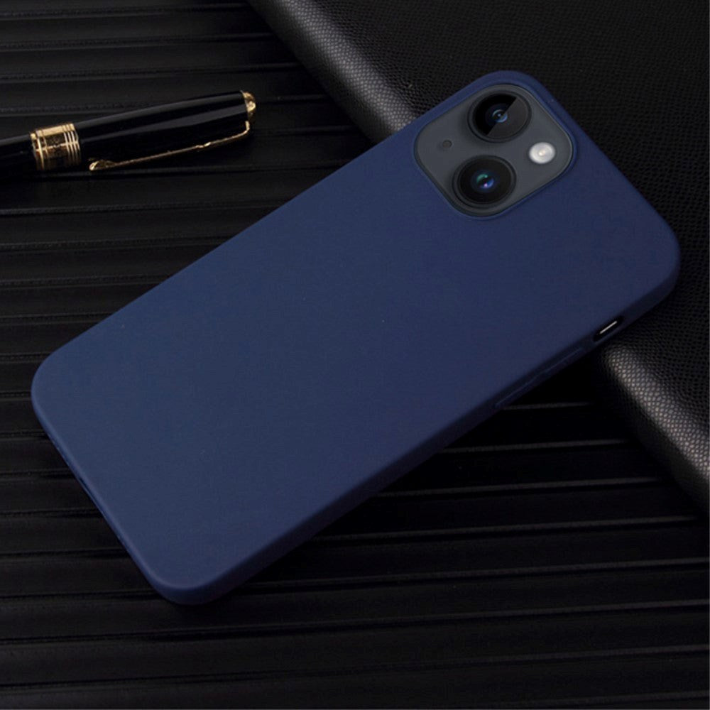 iPhone 14 Fleksibelt Plastik Cover - Mørkeblå
