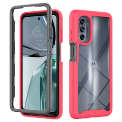 Motorola Moto G62 Håndværker Cover m. Gennemsigtig Bagside - Rød