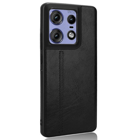 EIDERWOOD Motorola Edge 50 Pro Læderbelagt Plastik Cover - Sort