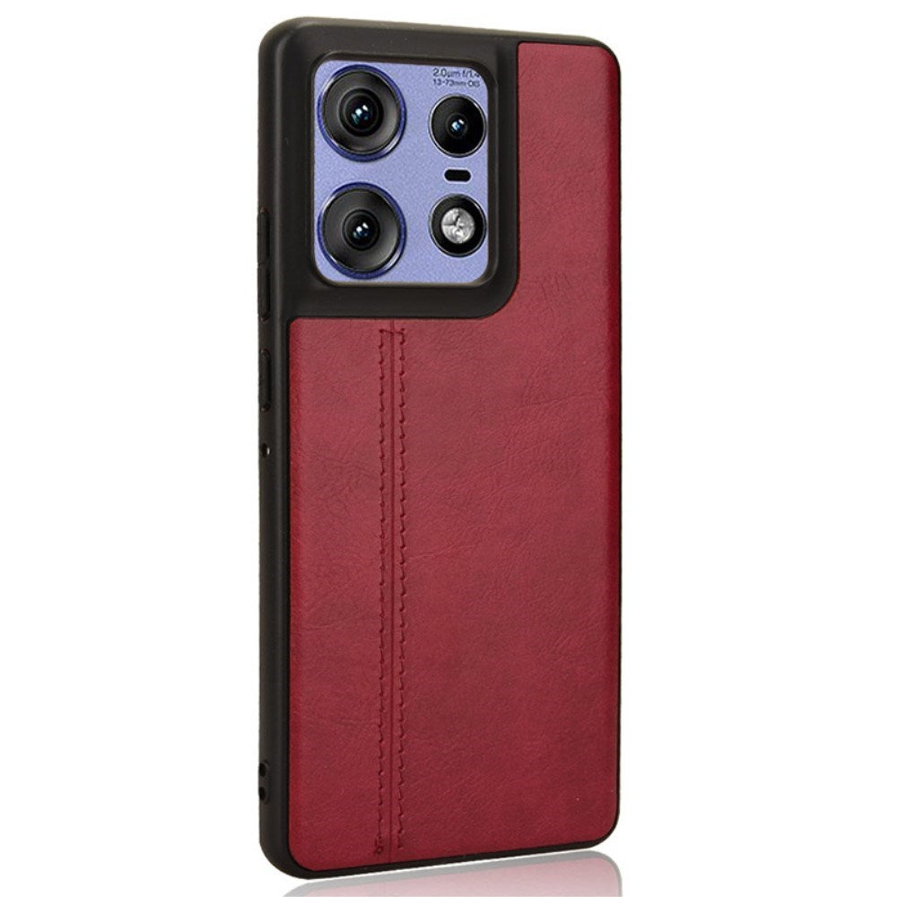 EIDERWOOD Motorola Edge 50 Pro Læderbelagt Plastik Cover - Rød