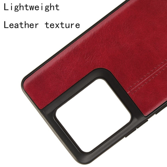 EIDERWOOD Motorola Edge 50 Pro Læderbelagt Plastik Cover - Rød