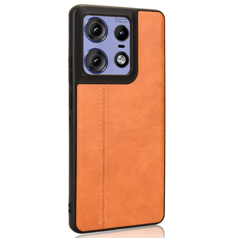 EIDERWOOD Motorola Edge 50 Pro Læderbelagt Plastik Cover - Orange
