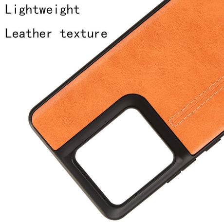 EIDERWOOD Motorola Edge 50 Pro Læderbelagt Plastik Cover - Orange
