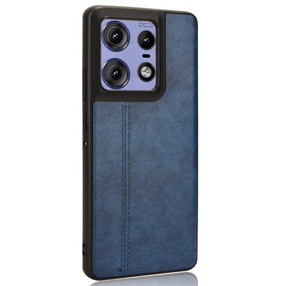 EIDERWOOD Motorola Edge 50 Pro Læderbelagt Plastik Cover - Blå