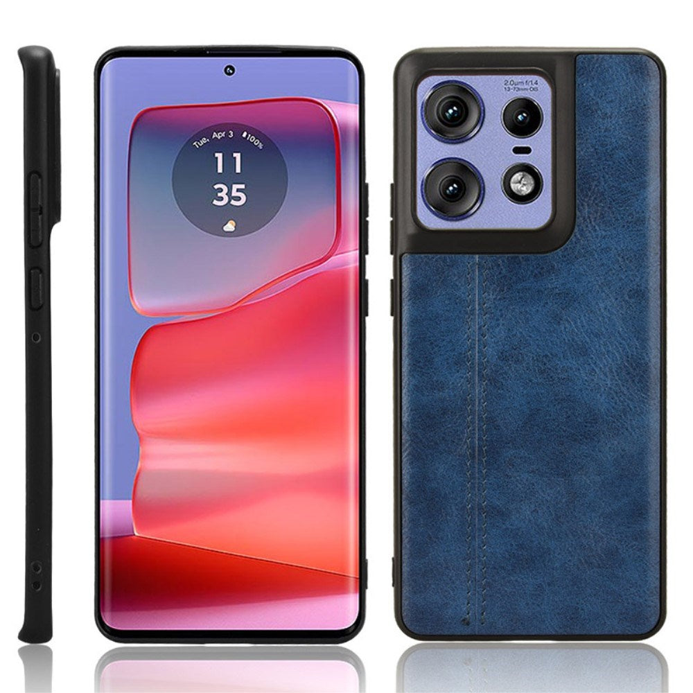 EIDERWOOD Motorola Edge 50 Pro Læderbelagt Plastik Cover - Blå
