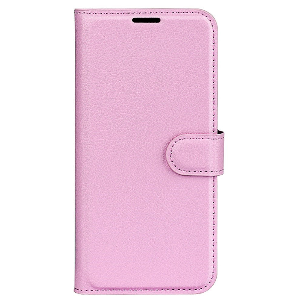 EIDERWOOD Motorola Edge 50 Ultra Litchi Læder Cover m. Pung - Lyserød