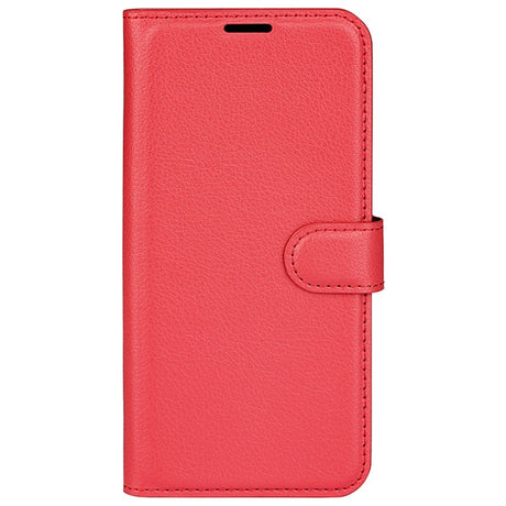 EIDERWOOD Motorola Edge 50 Ultra Litchi Læder Cover m. Pung - Rød