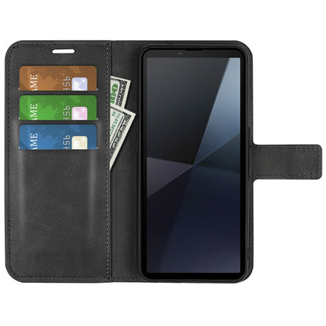 EIDERWOOD Sony Xperia 10 VI Kunstlæder Cover m. Kortholder & Ståfunktion - Sort