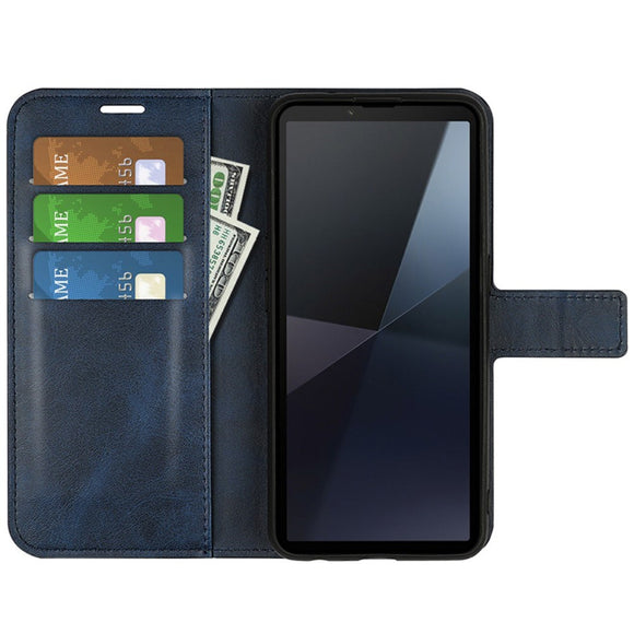 EIDERWOOD Sony Xperia 10 VI Kunstlæder Cover m. Kortholder & Ståfunktion - Blå