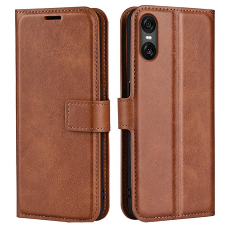 EIDERWOOD Sony Xperia 10 VI Kunstlæder Cover m. Kortholder & Ståfunktion - Lysebrun