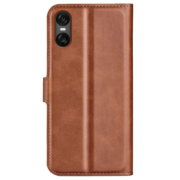 EIDERWOOD Sony Xperia 10 VI Kunstlæder Cover m. Kortholder & Ståfunktion - Lysebrun