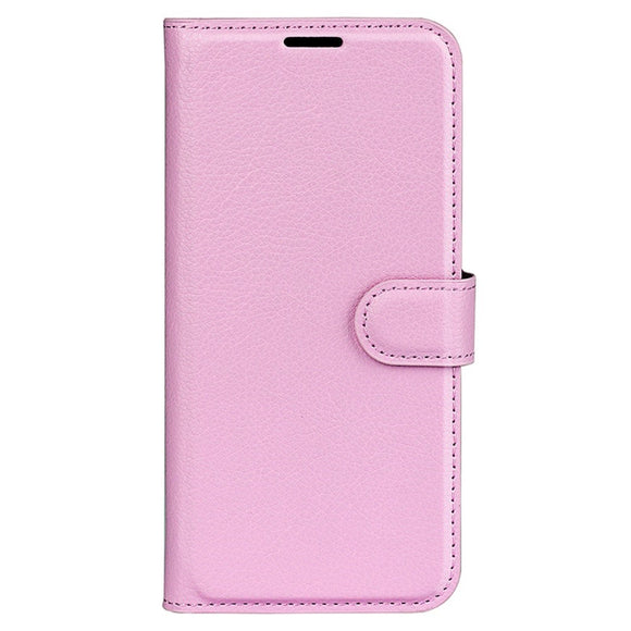 EIDERWOOD Motorola Edge 50 Fusion Litchi Læder Cover m. Pung - Lyserød