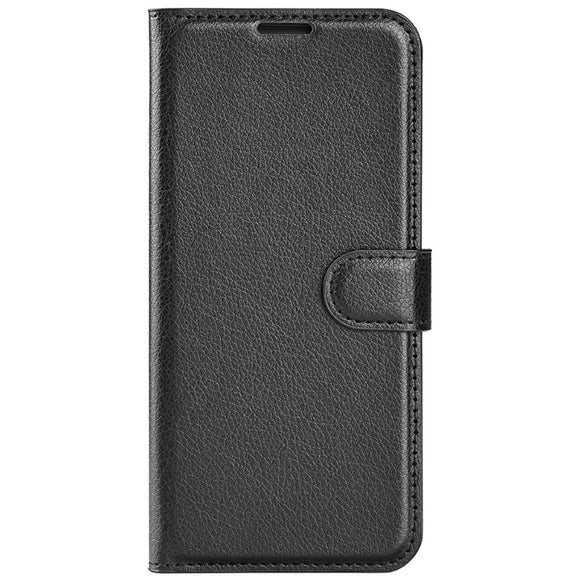 EIDERWOOD Motorola Edge 50 Fusion Litchi Læder Cover m. Pung - Sort