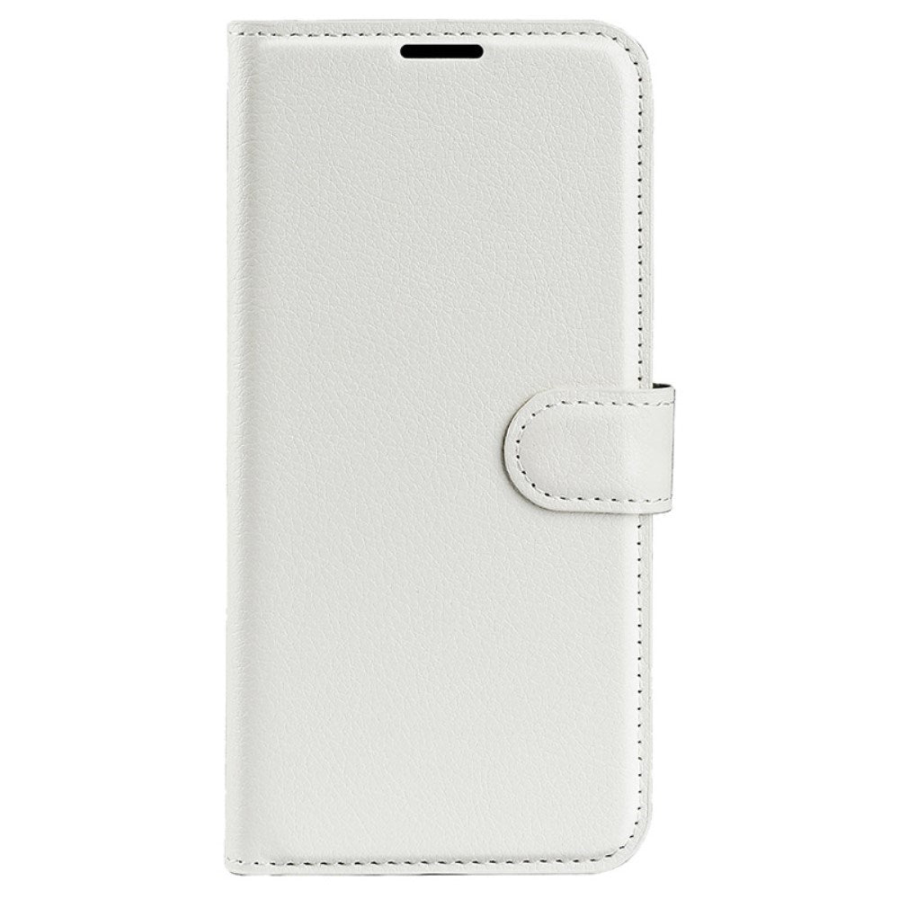 EIDERWOOD iPhone 16 Litchi Læder Cover m. Pung - Hvid