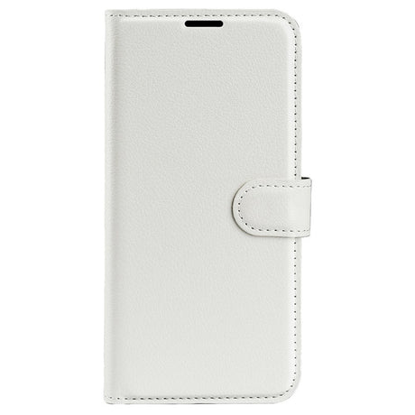 EIDERWOOD iPhone 16 Litchi Læder Cover m. Pung - Hvid