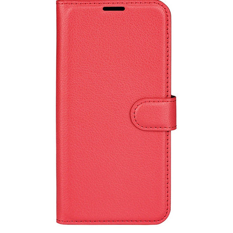 EIDERWOOD iPhone 16 Litchi Læder Cover m. Pung - Rød