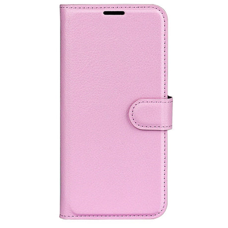 EIDERWOOD iPhone 16 Litchi Læder Cover m. Pung - Lyserød