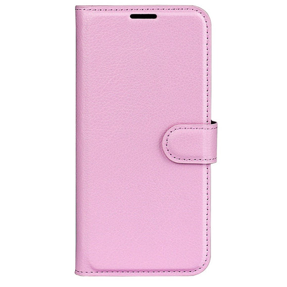 EIDERWOOD iPhone 16 Litchi Læder Cover m. Pung - Lyserød