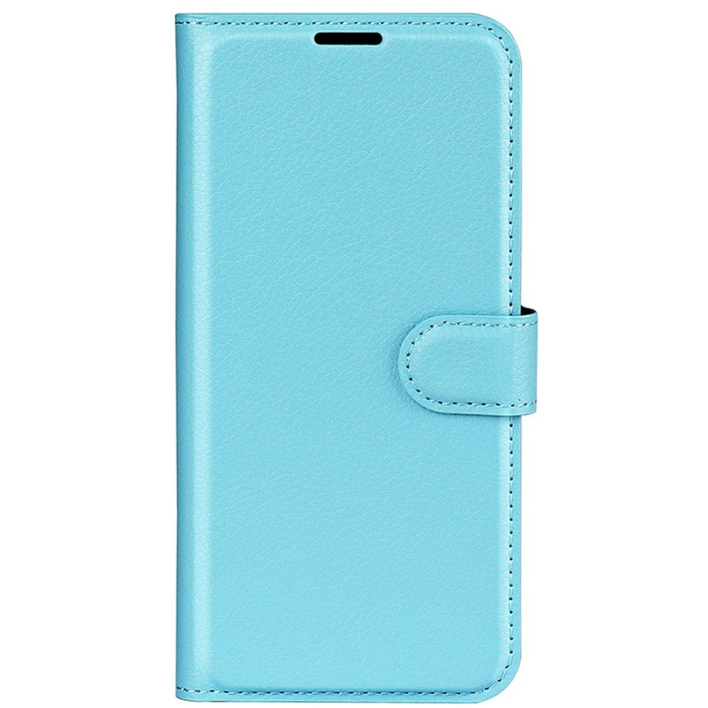 EIDERWOOD iPhone 16 Litchi Læder Cover m. Pung - Blå