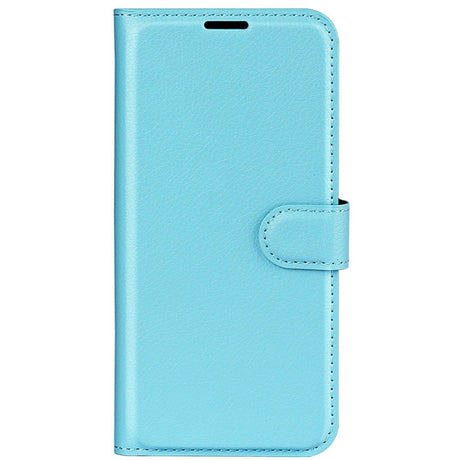 EIDERWOOD iPhone 16 Litchi Læder Cover m. Pung - Blå