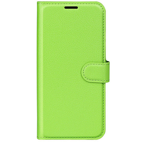 EIDERWOOD iPhone 16 Litchi Læder Cover m. Pung - Grøn