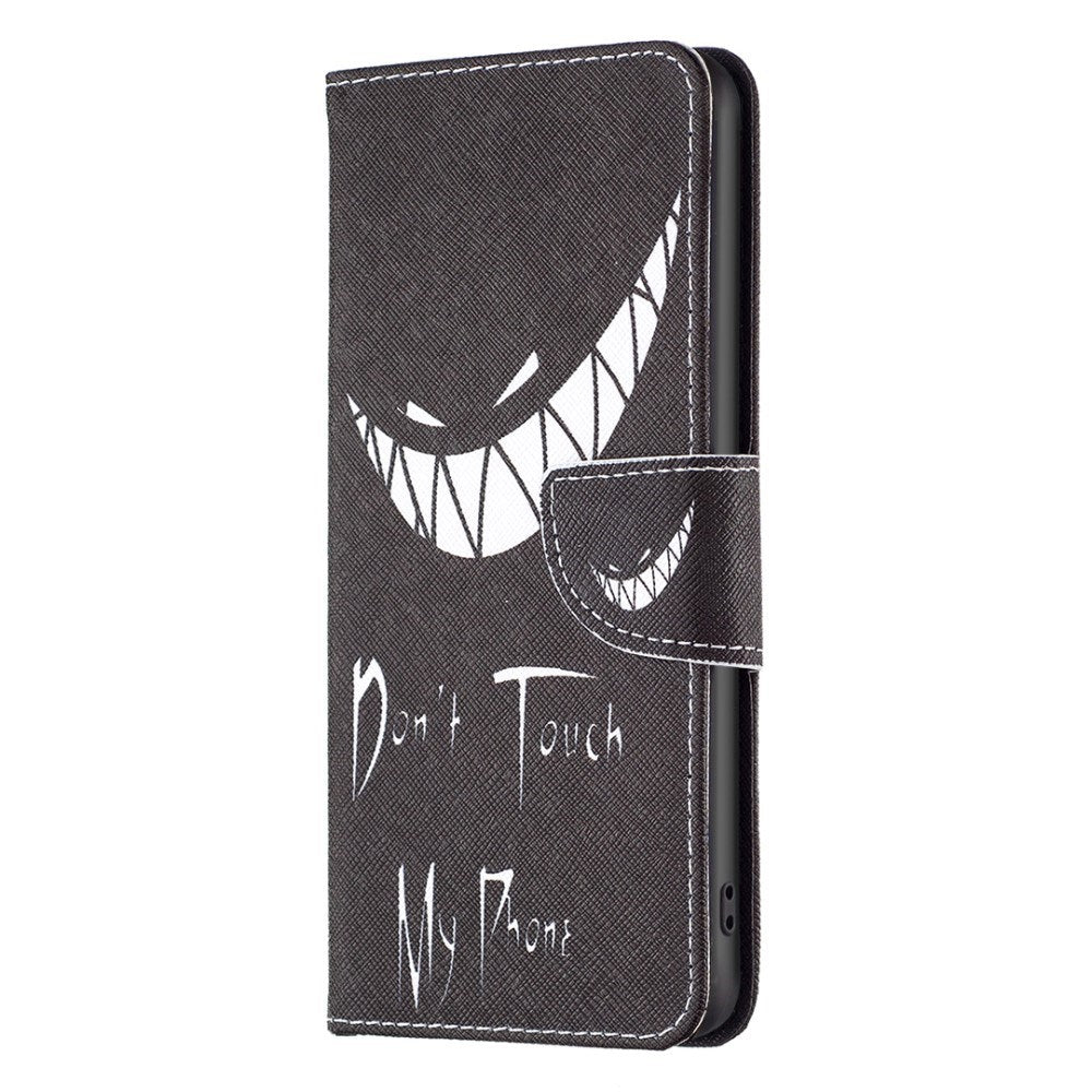 EIDERWOOD iPhone 16 Pro Læder Cover m. Pung & Ståfunktion - "Don't Touch My Phone"