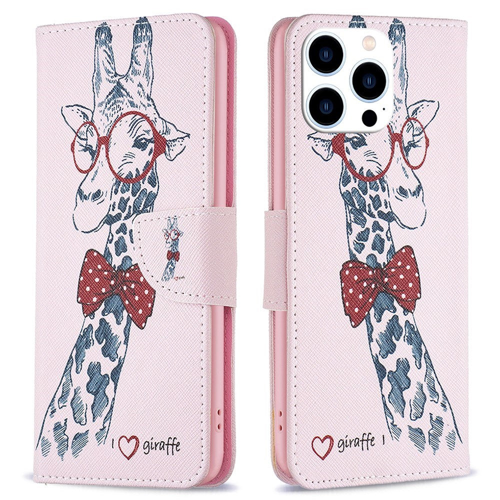 EIDERWOOD iPhone 16 Pro Læder Cover m. Pung & Ståfunktion - Giraf