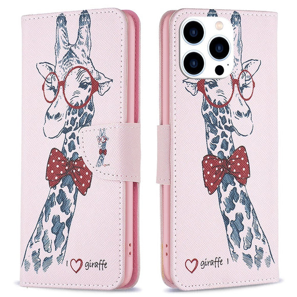EIDERWOOD iPhone 16 Pro Læder Cover m. Pung & Ståfunktion - Giraf