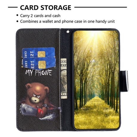 EIDERWOOD iPhone 16 Pro Max Læder Cover m. Pung & Ståfunktion - "Don't Touch My Phone" - Bjørn